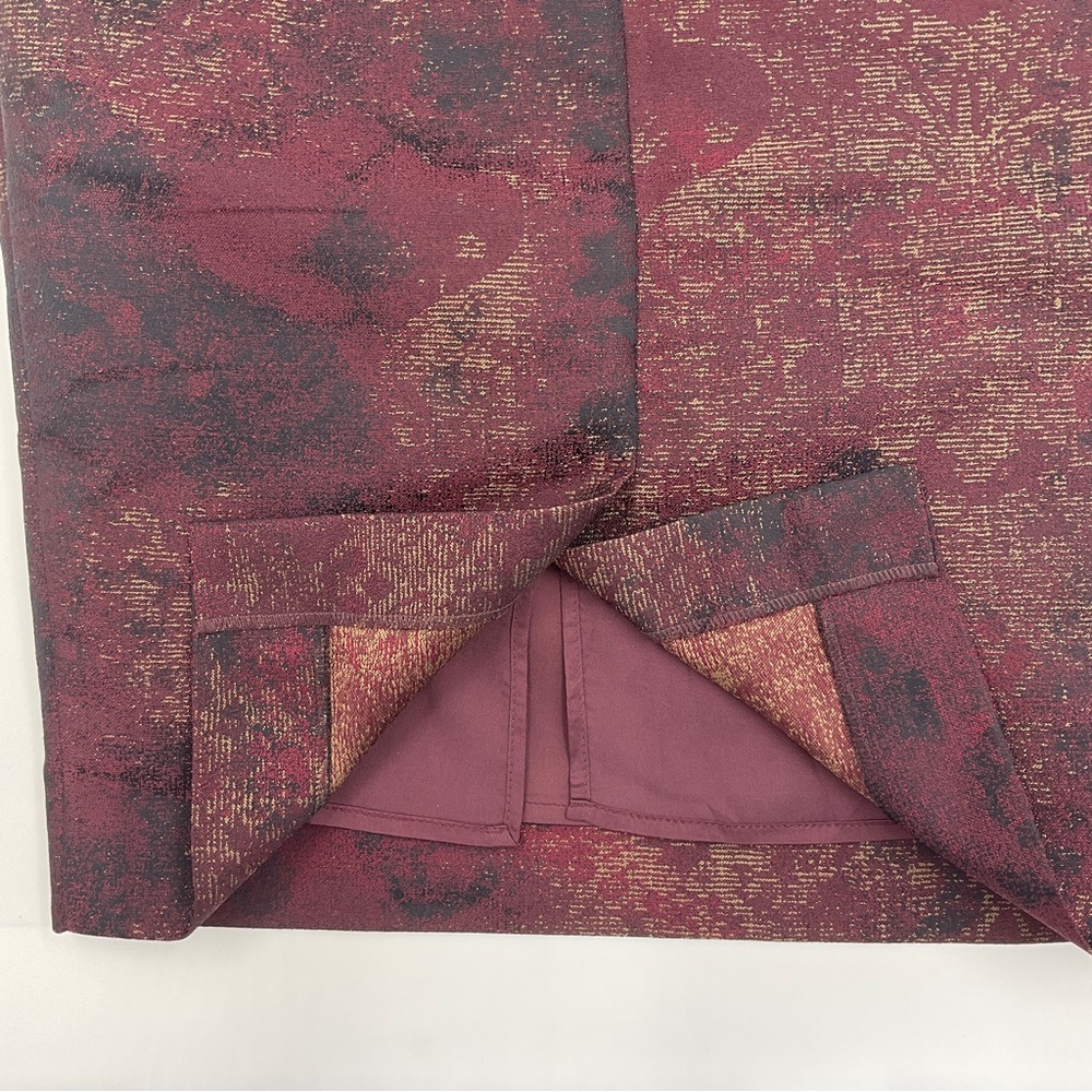 Max Mara Varna NWOT Jacquard Print Bordeaux Sheath Dress As Seen On TV 36 / US 2 - Picture 11 of 16